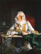 Aved, Jacques-Andre-Joseph Portrait of Mme Crozat painting
